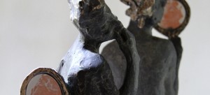 Figurative bronze contemporary sculptures by Belgin Yucelen, contemporary, museum, bronze,  conceptual sculpture, philosophical sculpture., modern art, modern sculpture